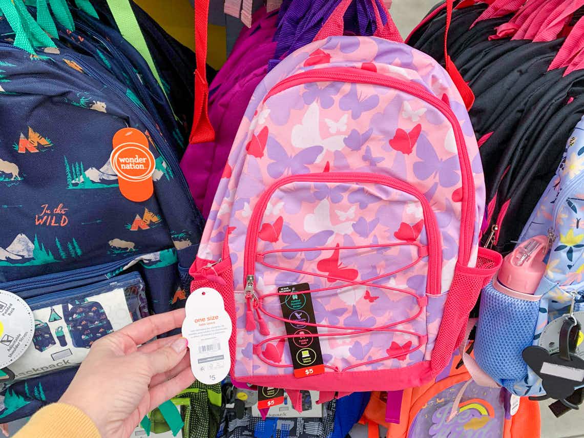 wonder nation pink butterfly backpack