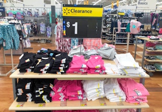wonder nation girls tank top on table in kids clothing section with clearance sign
