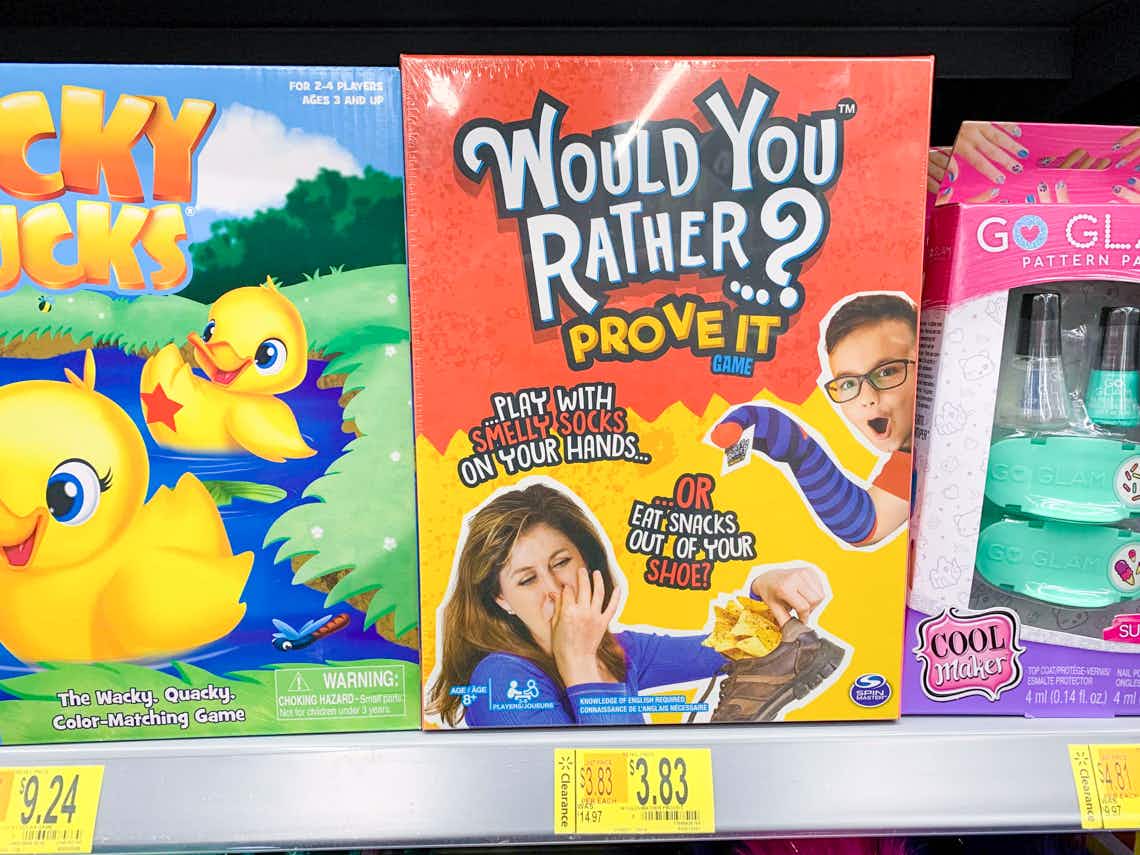 would you rather prove it game on clearance