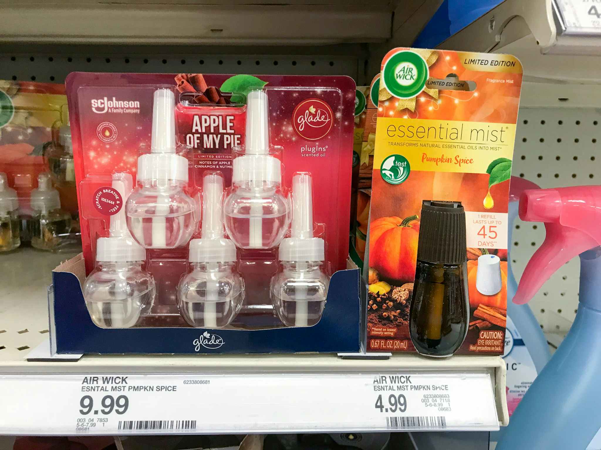 air wick essential mist refill on a target shelf