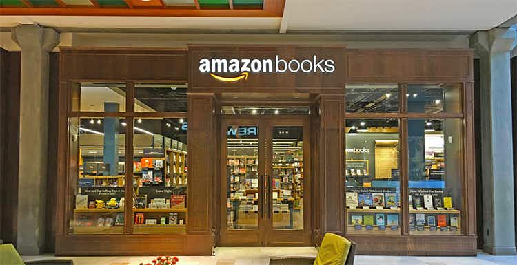 The entrance of the Amazon Books store in Bellevue, Washington.