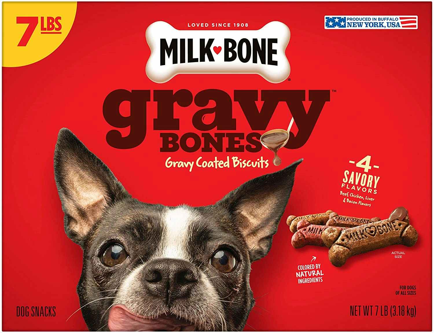 A box of Milk-Bone gravy dog biscuits.