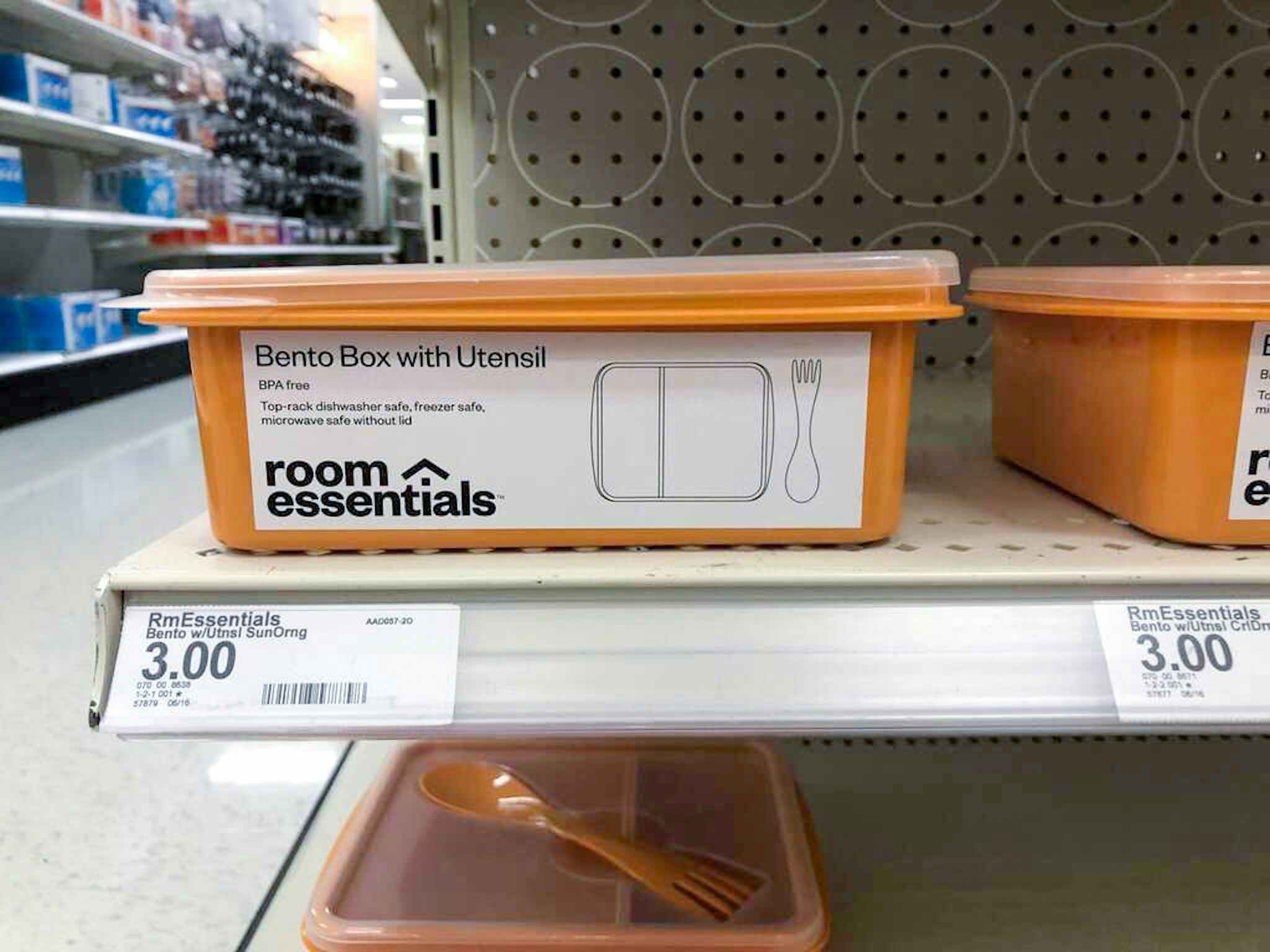 room essentials bento box on a target shelf
