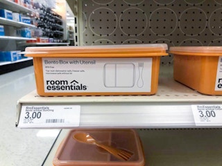 room essentials bento box on a target shelf