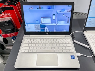 An HP laptop computer for sale at Best Buy