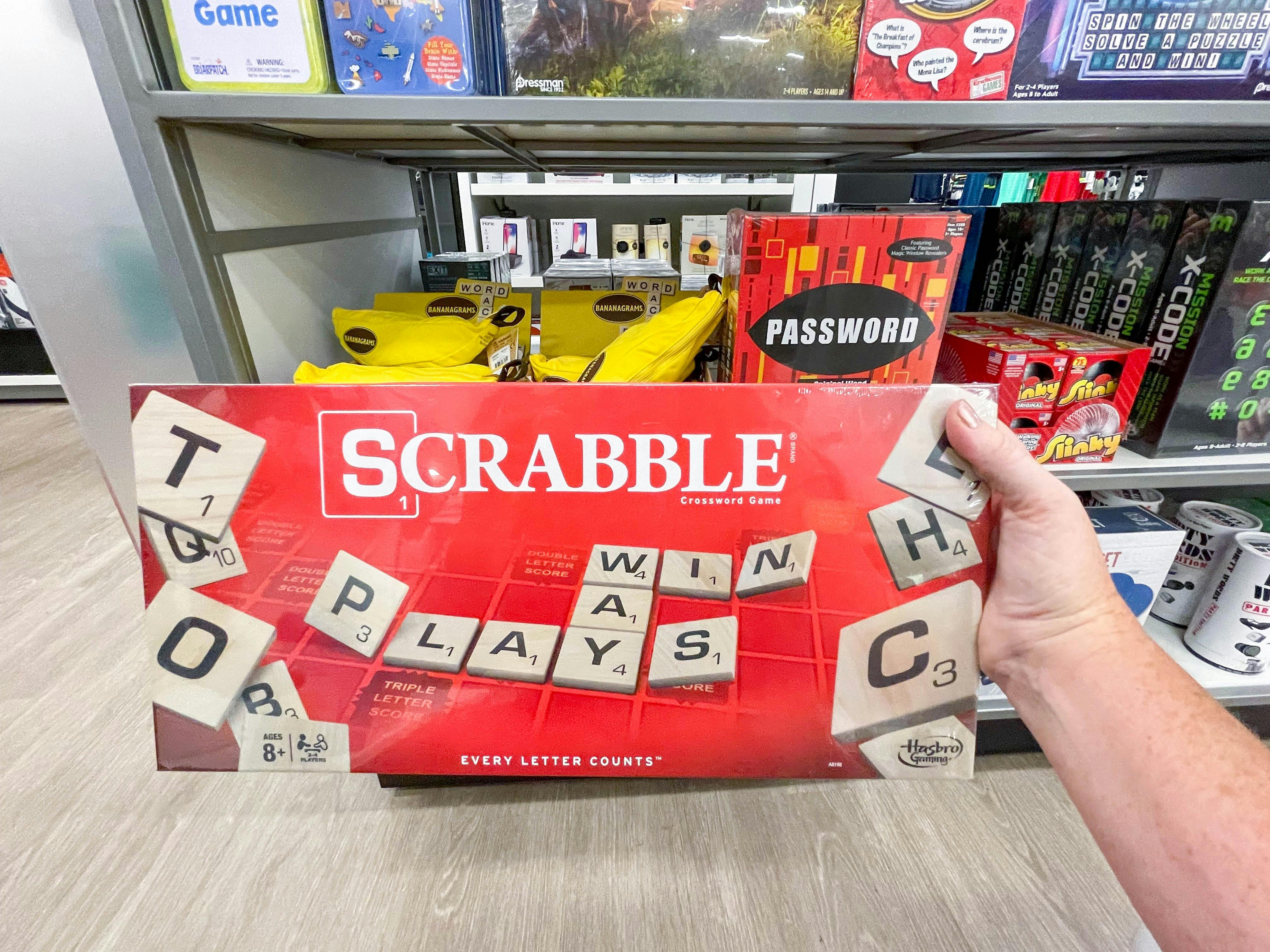 scrabble board game in store