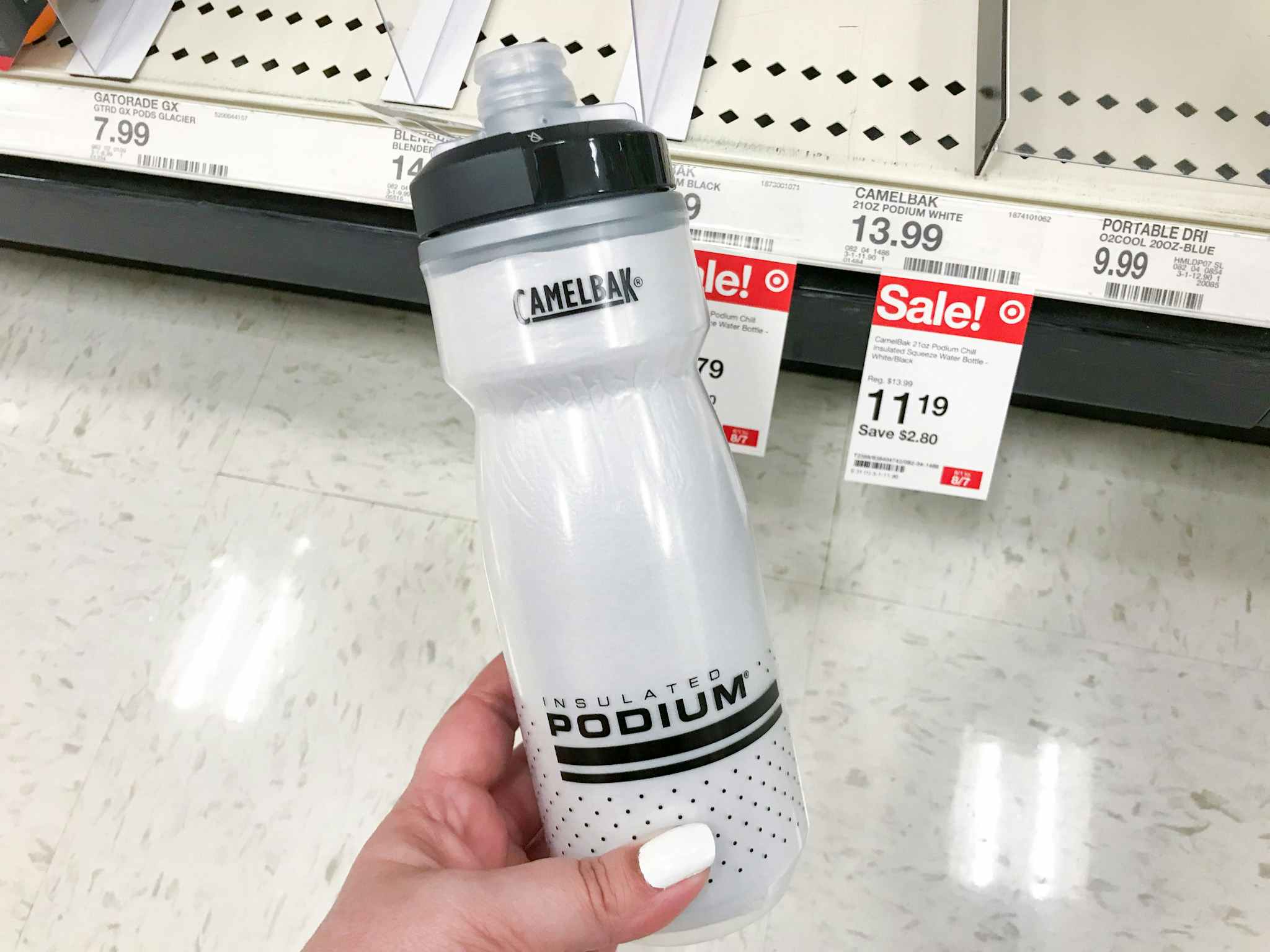 camelback podium chill water bottle at target