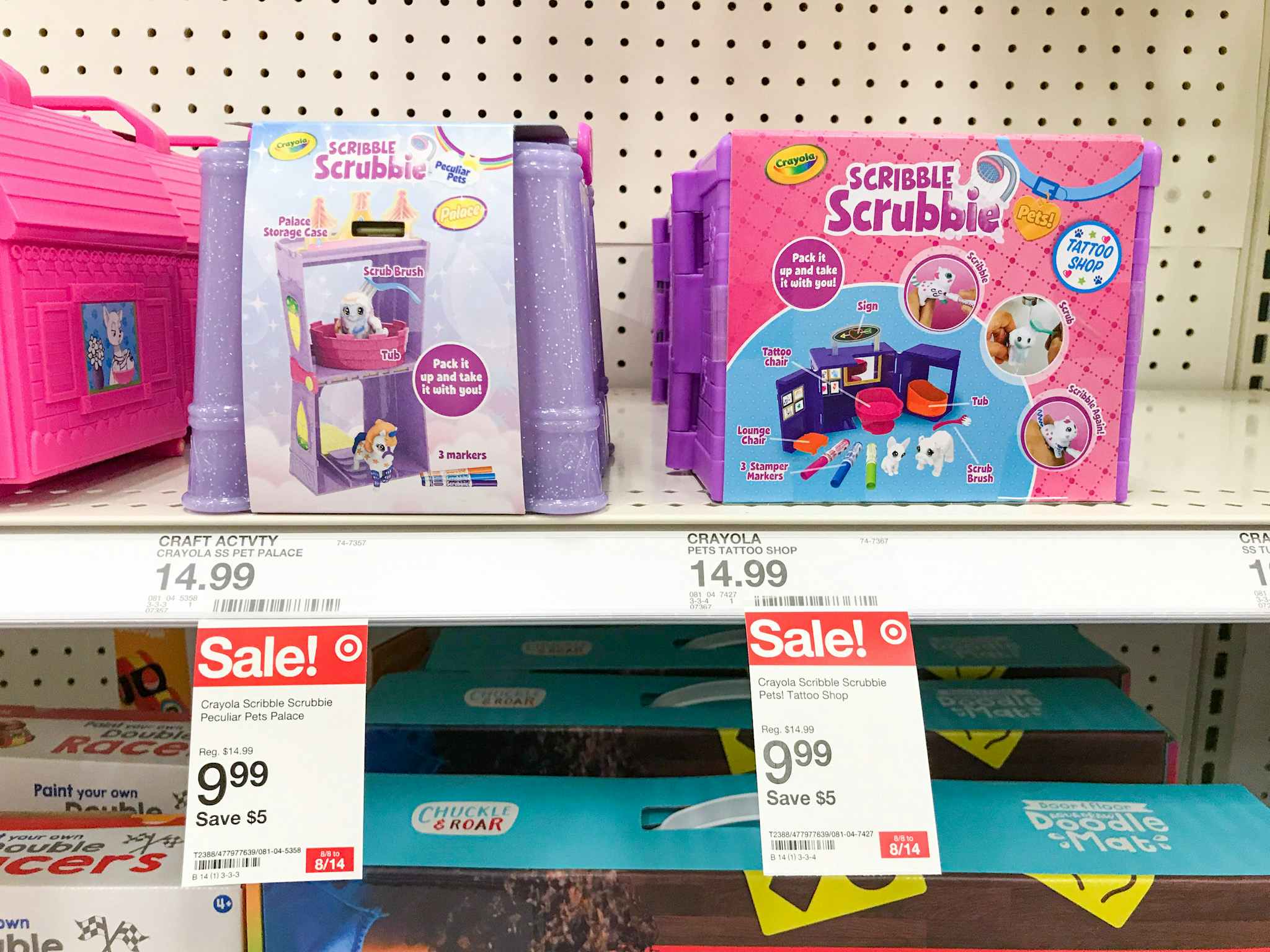 crayola scribble scrubbie pets on a target shelf