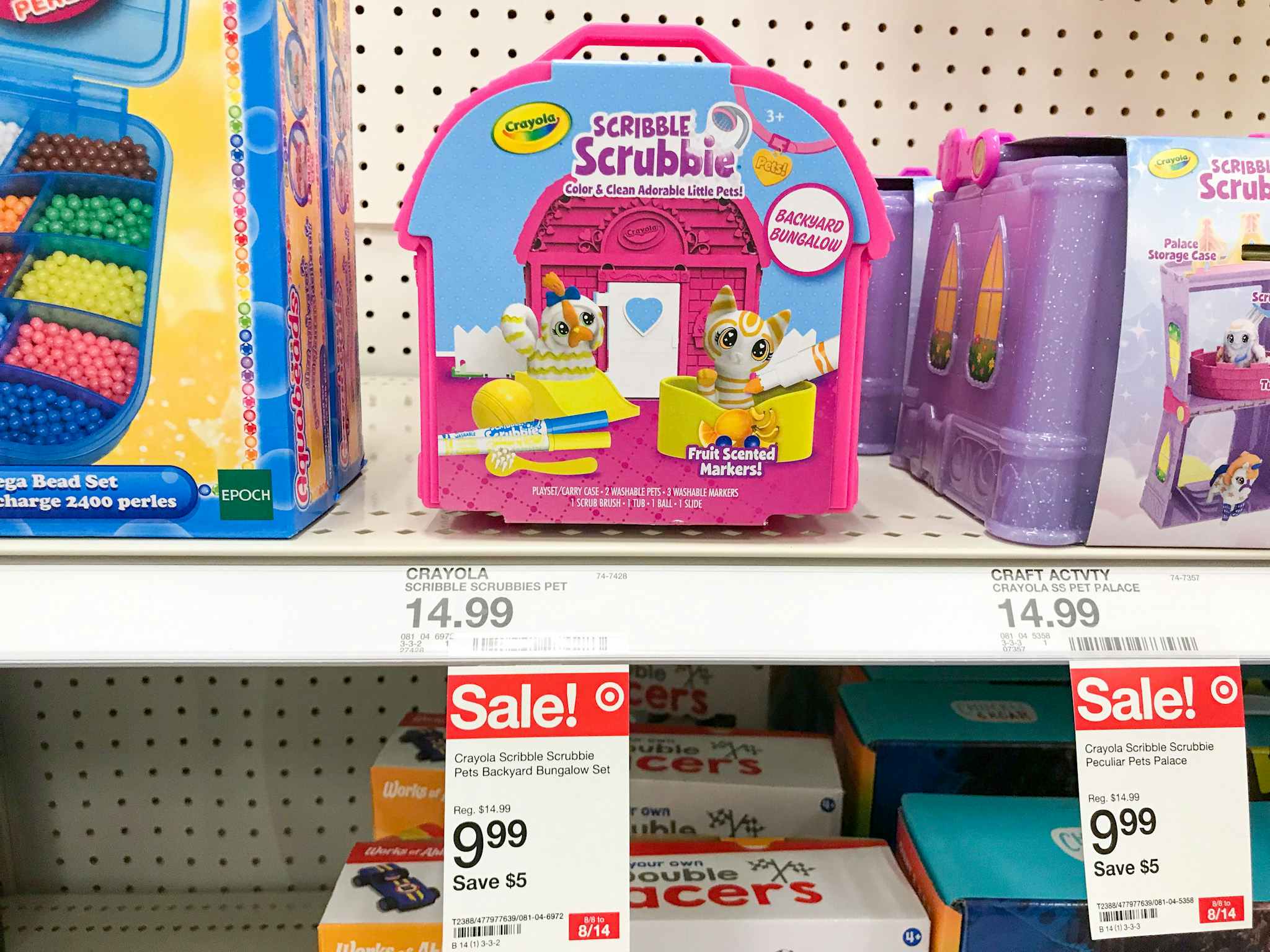 crayola scribble scrubbie pets on a target shelf