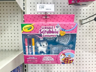 crayola scribble scrubbie costumes on a target shelf