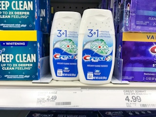 crest complete toothpaste on a target shelf