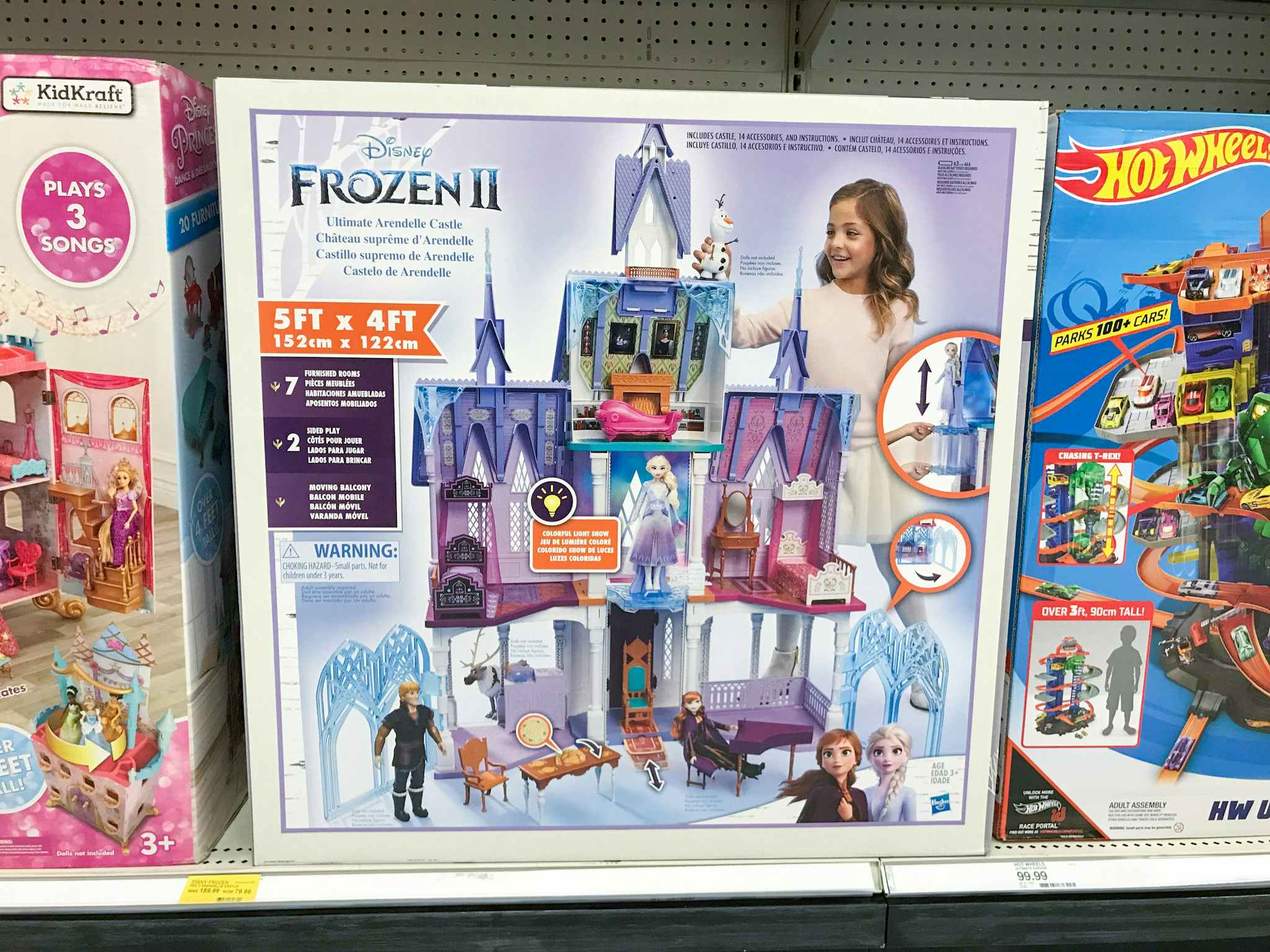disney frozen ll castle on a target shelf