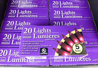 purple string lights