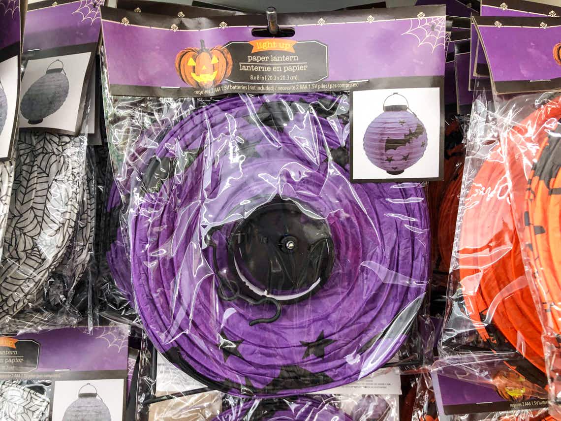purple halloween paper lantern