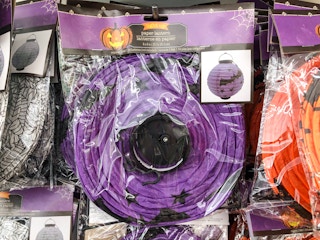purple halloween paper lantern