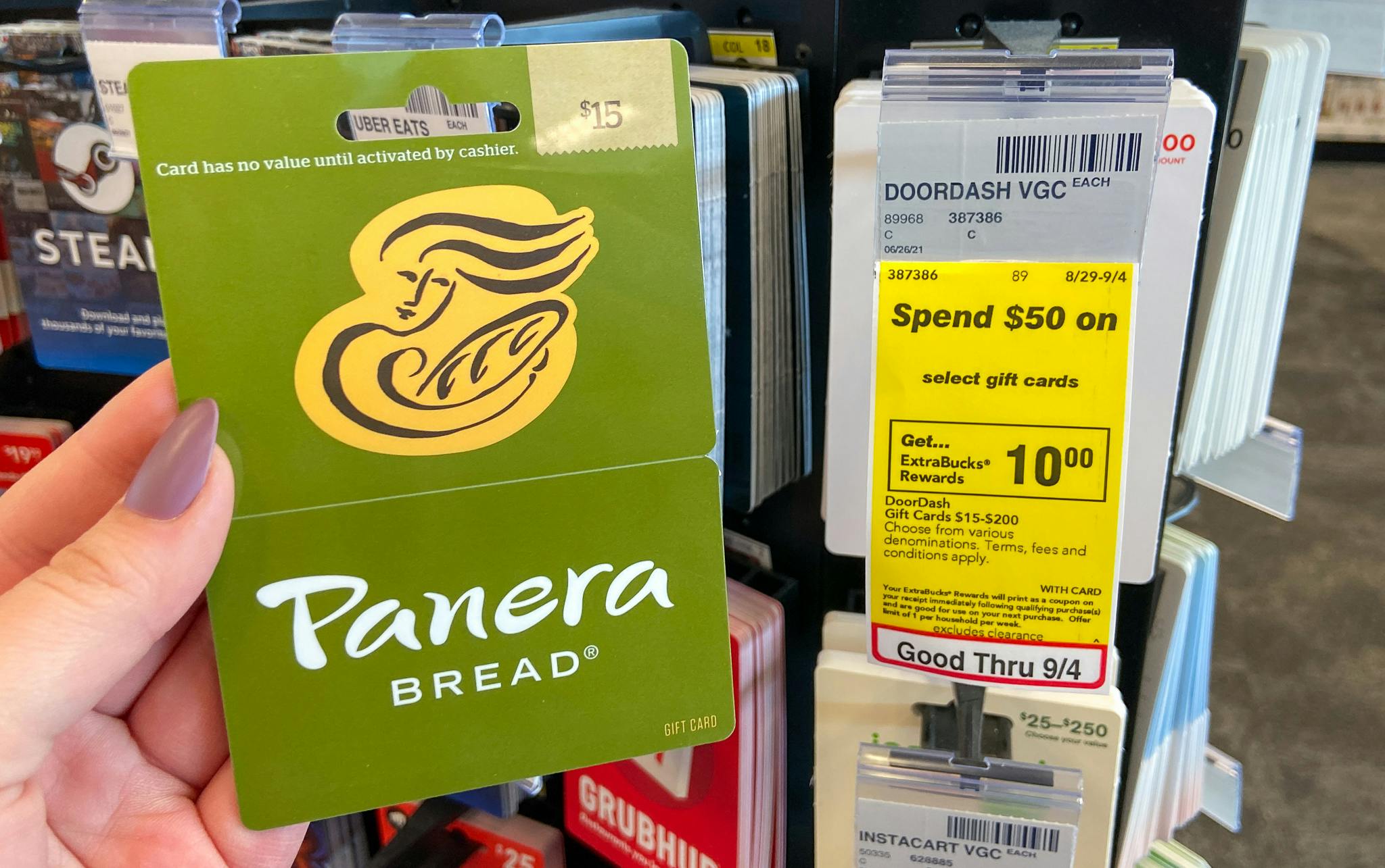Panera Bread, DoorDash, & More 10 Off Gift Cards at CVS The Krazy