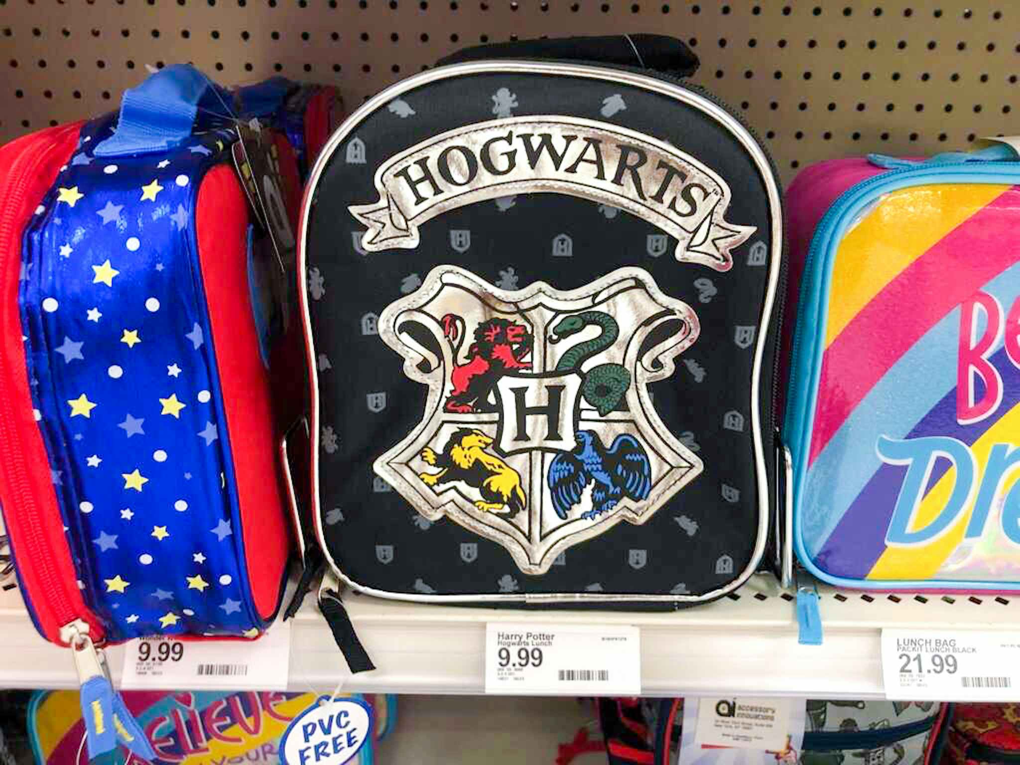 harry potter lunch tote on a target shelf