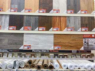 area shot of flooring at home depot