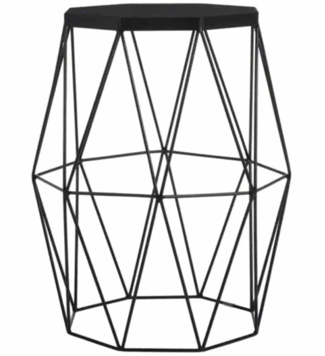 stock photo of stylewell metal geometric table on white background