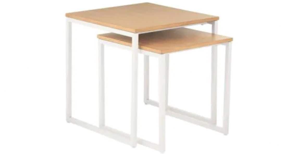 stock photo of stylewell set of two nesting tables on white background