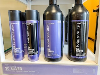 matrix hair products on shelf