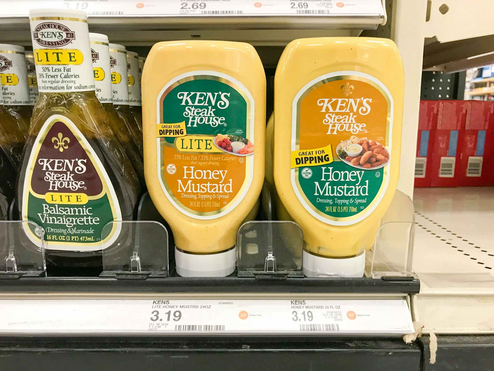 ken's steak house dressing on a target shelf