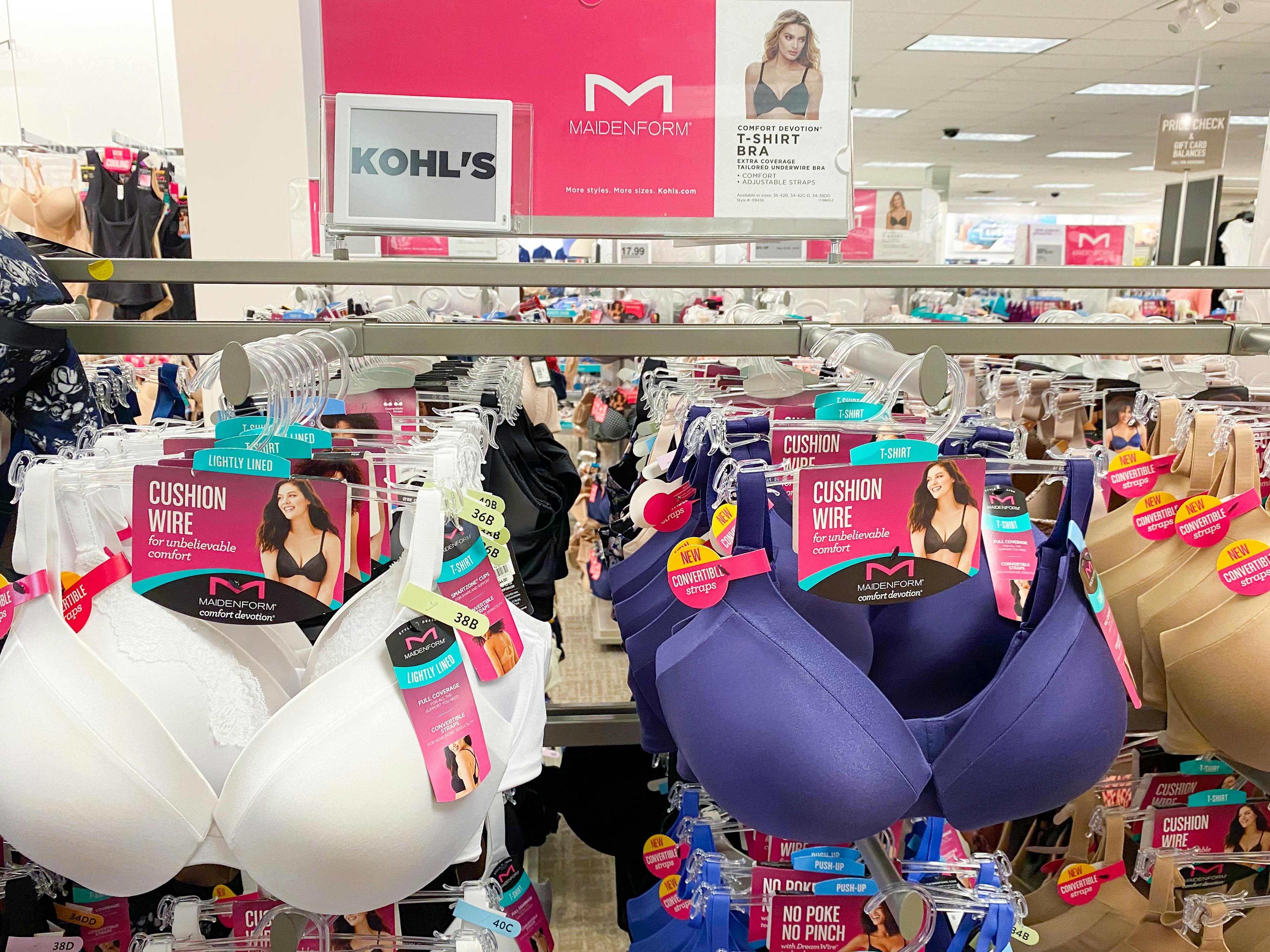 Women's Intimates, as Low as 2.81 at Kohl's (And Bras for 10.75