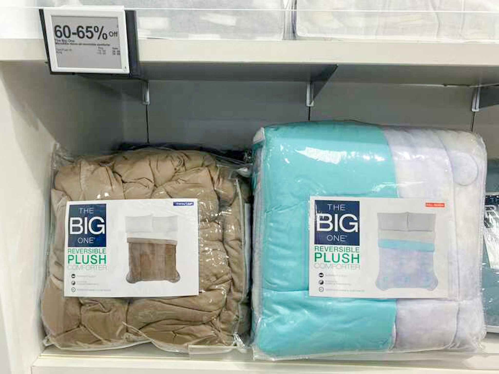 kohls the big one plush reversible down alternative comforter in store image 2021 2