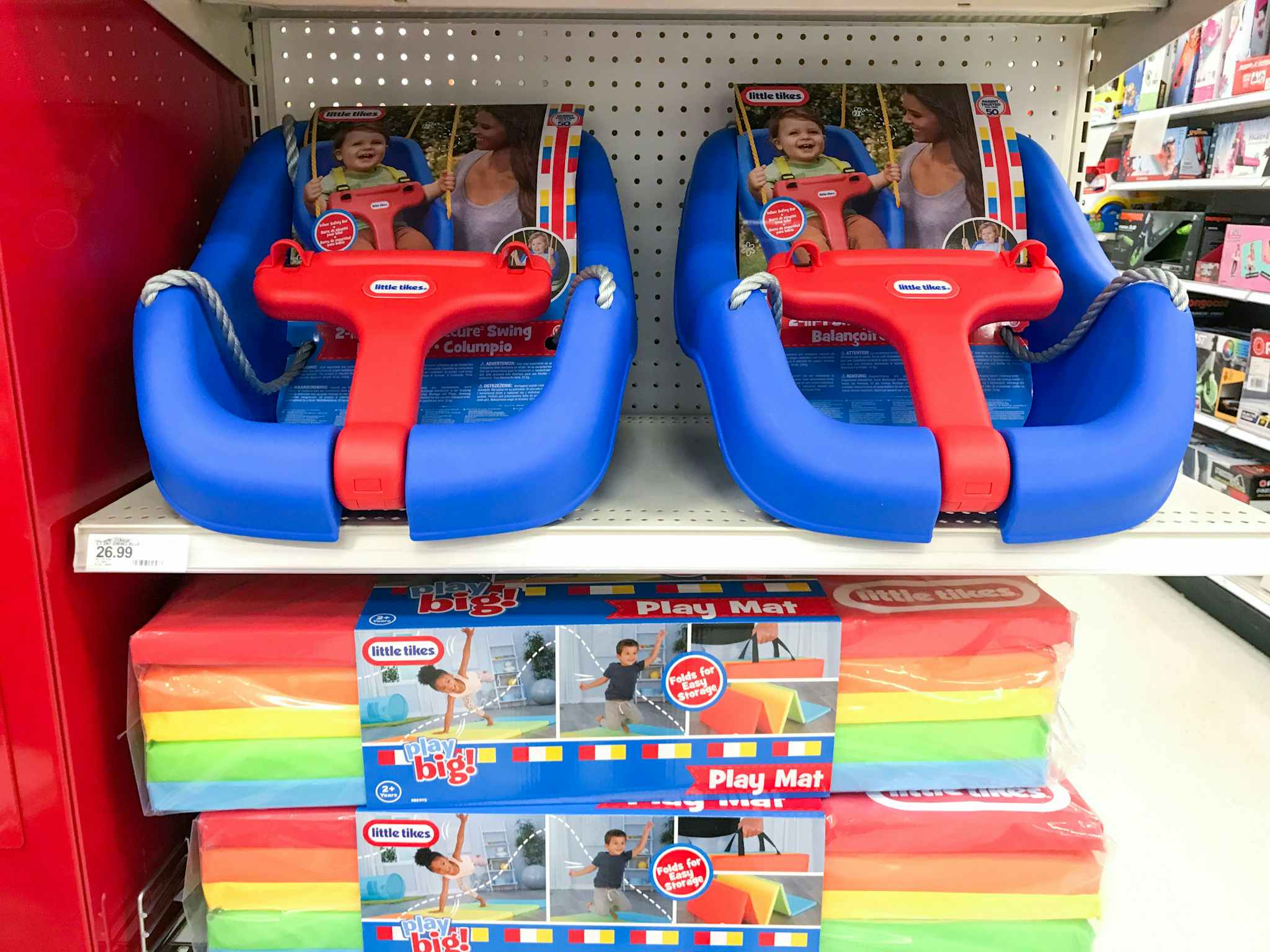 little tikes swing on a target shelf
