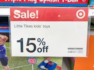 little tikes target sale sign
