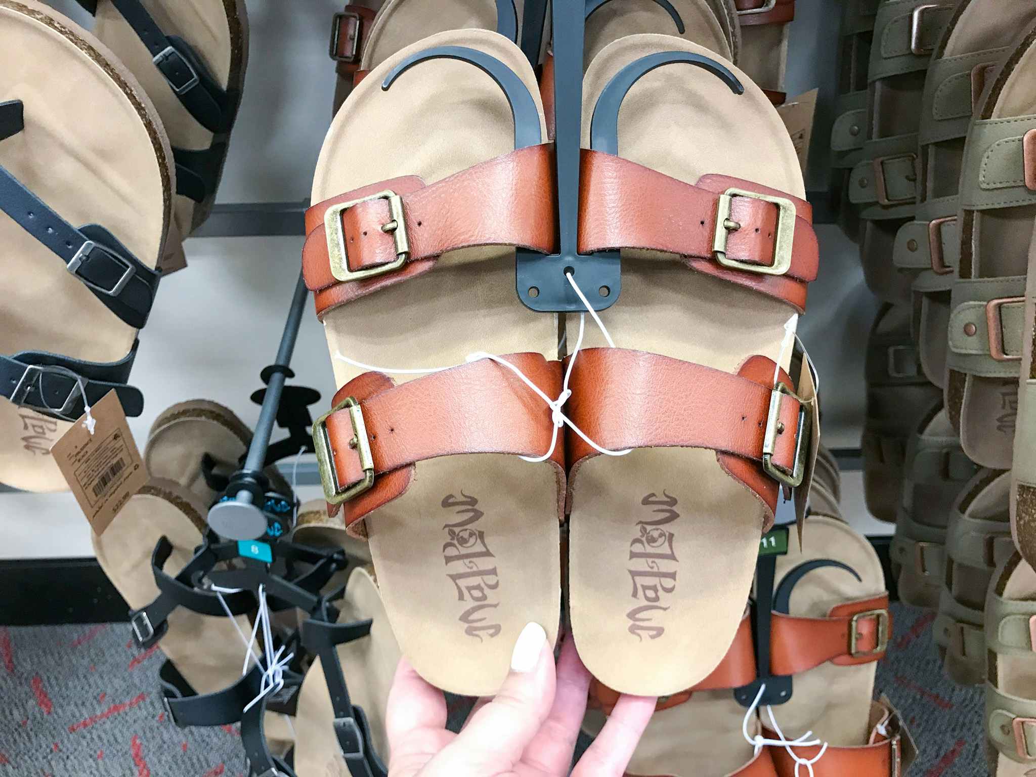 mad love women's footbed sandals at target