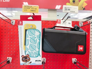 nintendo switch lite animal crossing case clearance on a target shelf