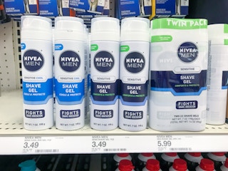 nivea men shave gel on a target shelf