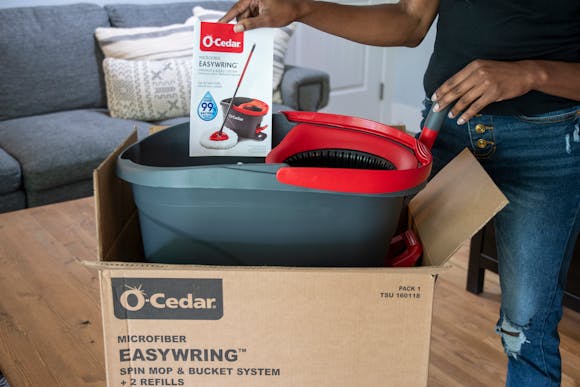 Get 50% Off The O-Cedar Spin Mop and Bucket System With 3 Refills on Amazon