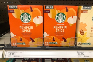 Target store shelf with k-cups