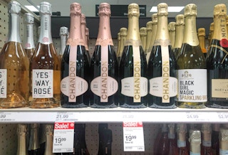chandon sparkling rose wine on target shelf