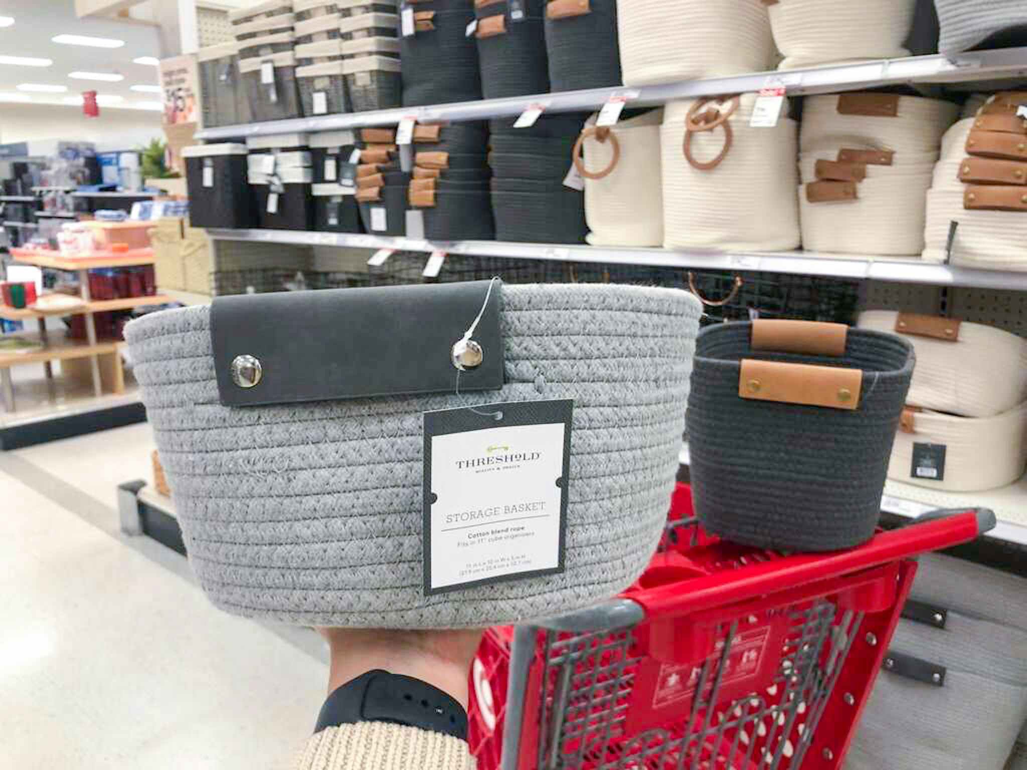 threshold rope-coiled storage baskets at target