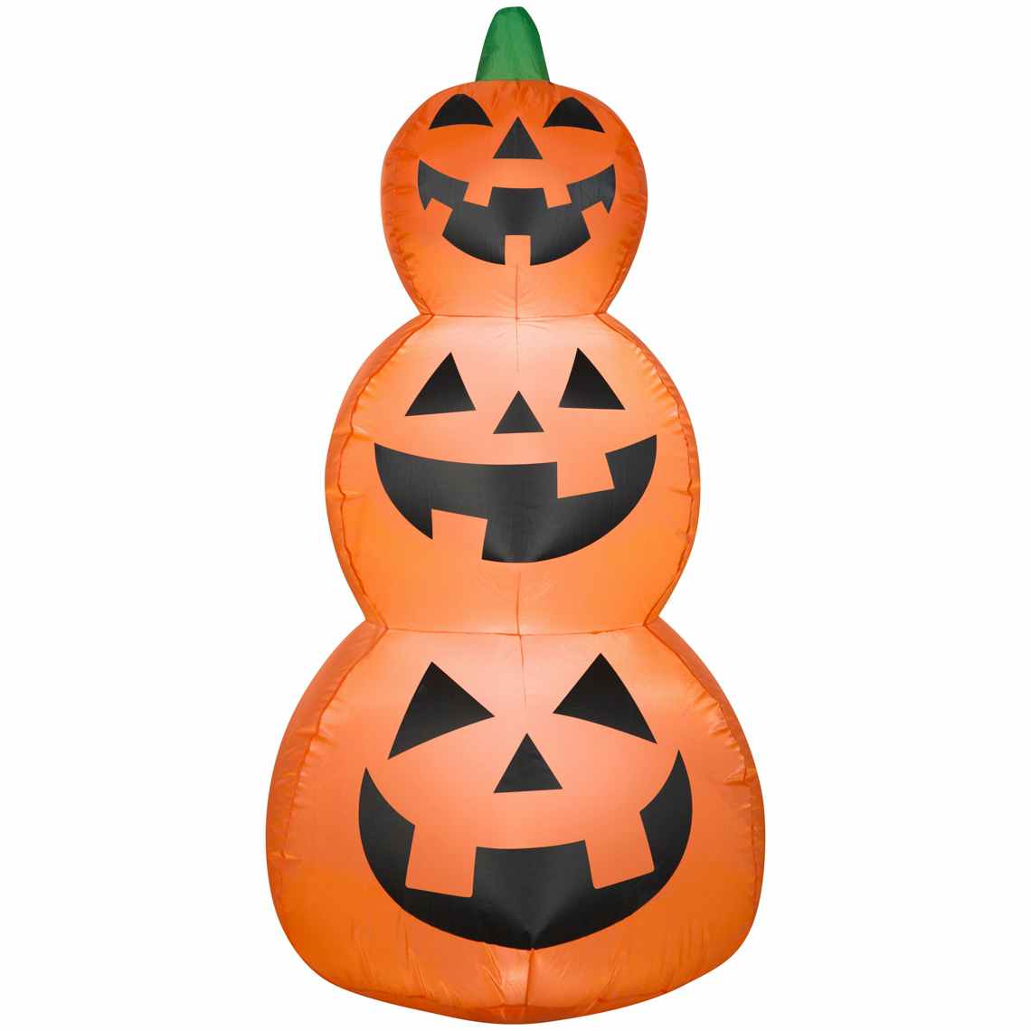 stock photo of inflatable pumpkin stack on white backgound