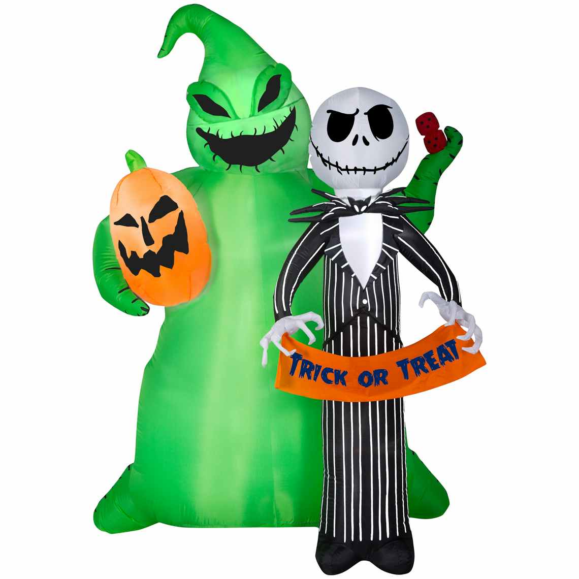 disney the nightmare before christmas jack skellington and oogey boogey man inflatable on white background