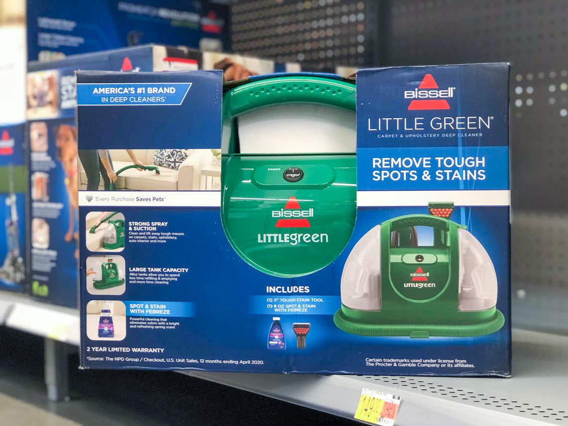 bissell little green cleaner machine on walmart shelf