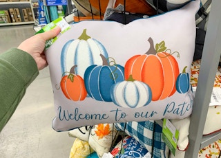 welcome to our patch outdoor throw pillow