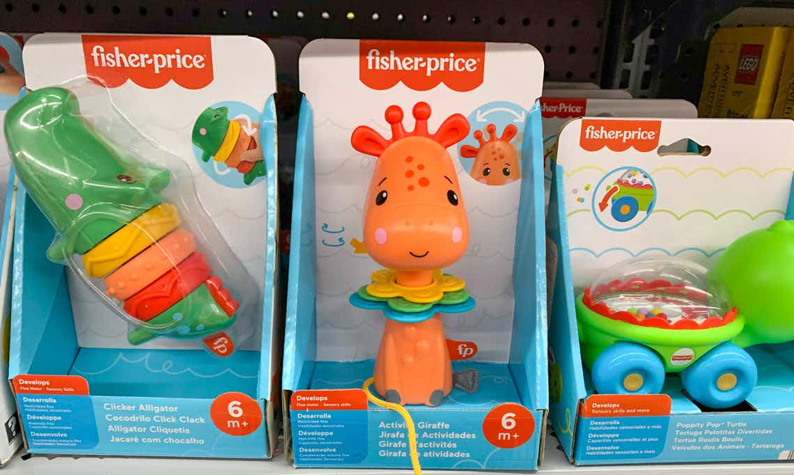 fisher-price activity giraffe on walmart shelf