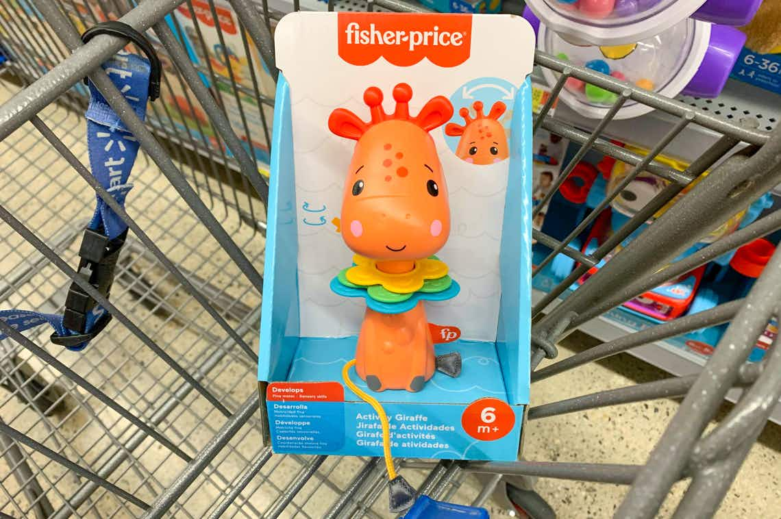 fisher-price activity giraffe toy in walmart cart