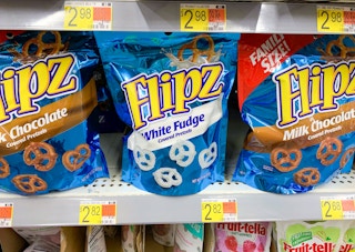 flipz fudge covered pretzels on walmart shelf