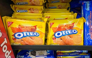 oreo apple cider donut cookies on walmart shelf