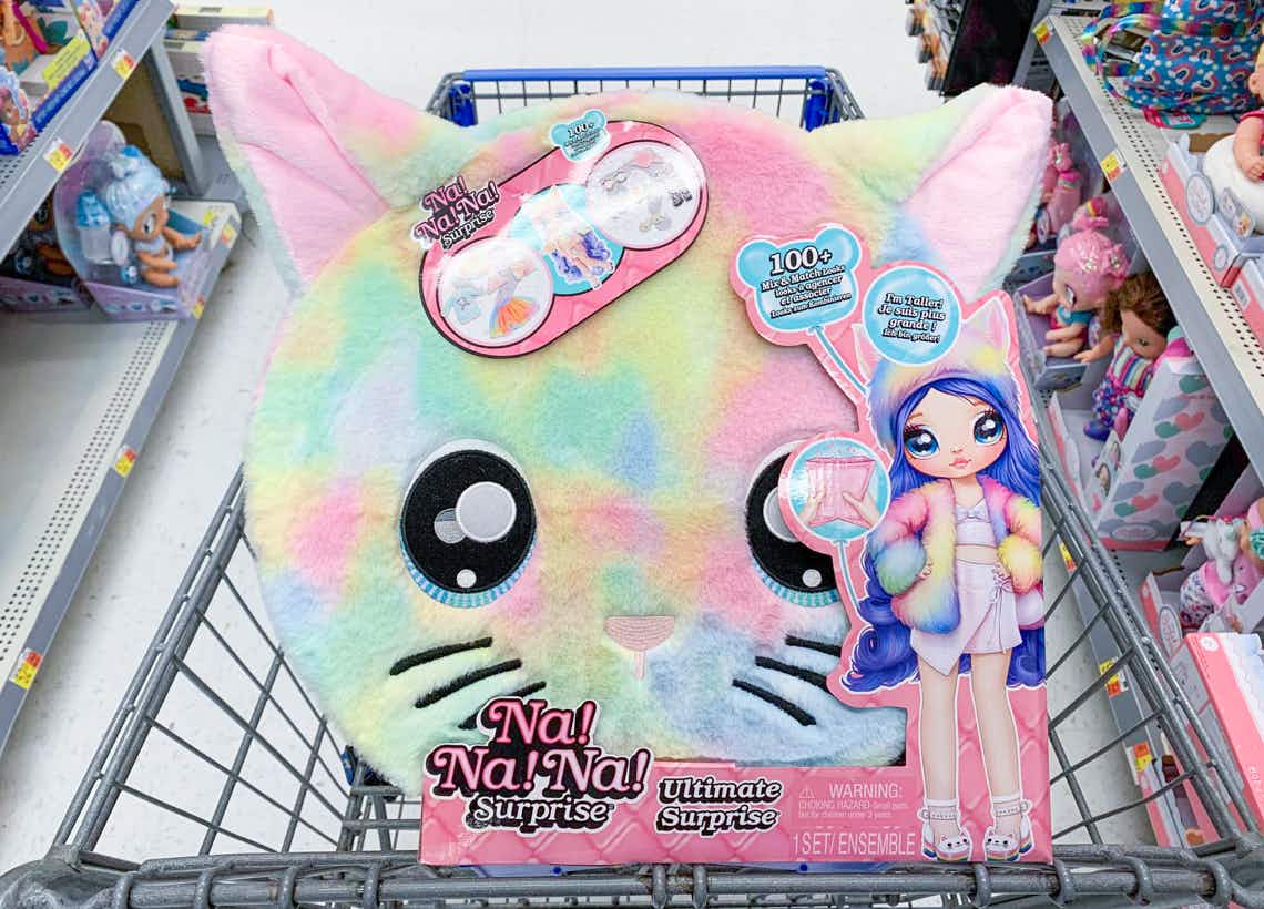 na na na surprise rainbow kitty set in walmart cart