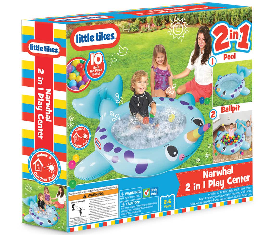 stock photo of little tikes 2 in 1 narwhal pool