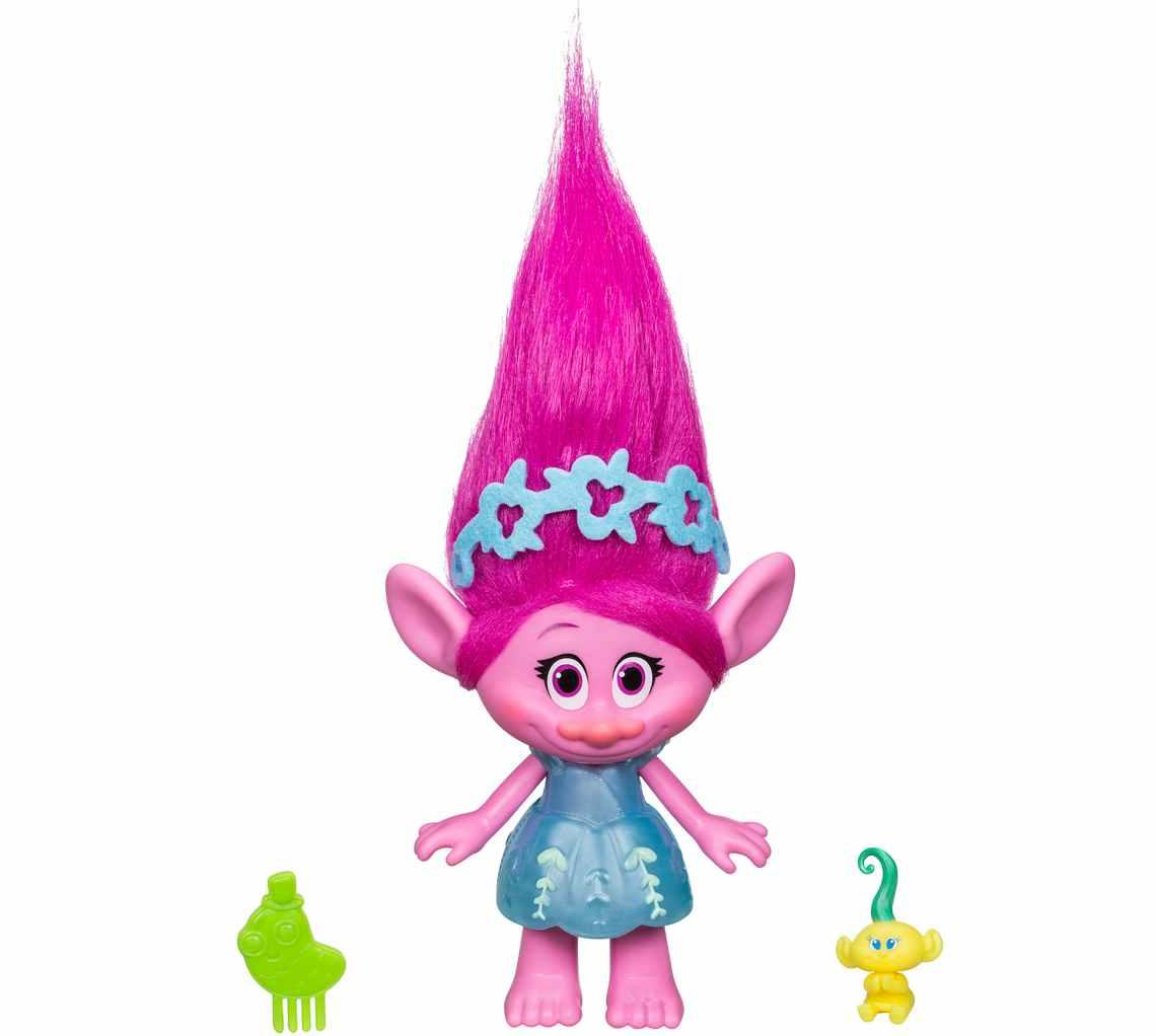 stock photo of trolls poppy doll on white background