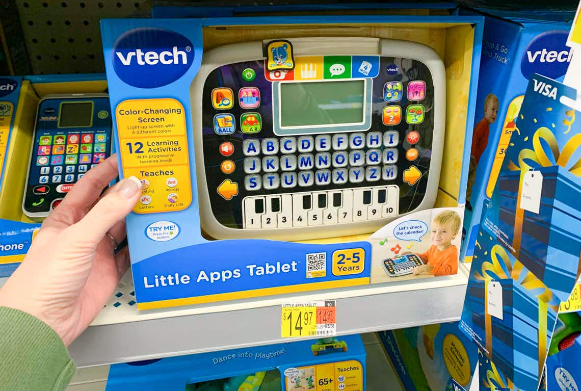 vtech little apps tablet on walmart shelf