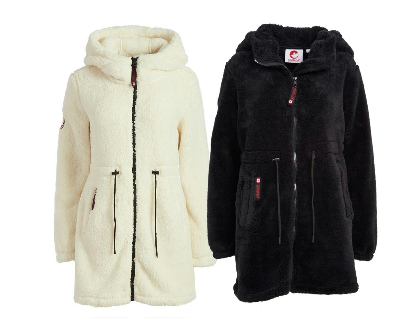 fleece jacket with drawstring waist